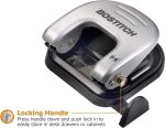 Bostitch Office EZ Squeeze Reduced Effort 2-Hole Punch, 20 Sheets, Locking Handle, Silver (2310) - Image 3